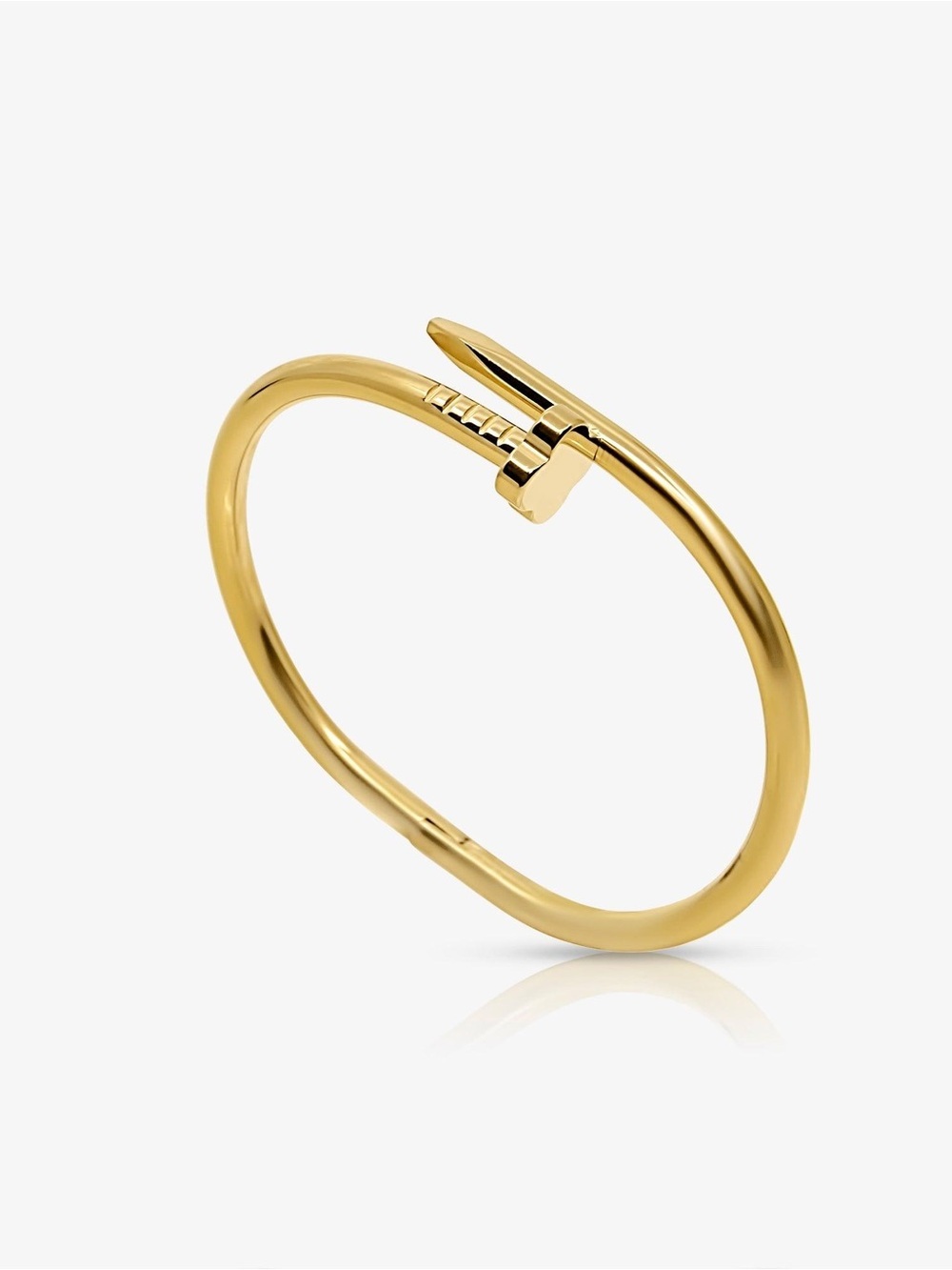 Gold Stainless Steel Bangle Bracelet Luxury Waterproof Women’s OS NWT